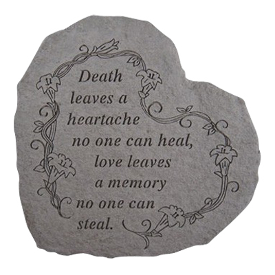 Death Leaves A Heartache Heart Shaped Stone