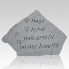 Dogs Paw Prints Memory Stone