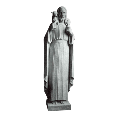 Jesus The Shepherd Granite Statue V