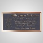 Praying Cross Bronze Plaque