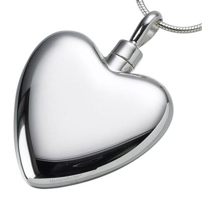 Large Heart Cremation Pendant