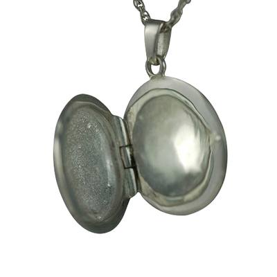 Etched Round Locket Keepsake Jewelry