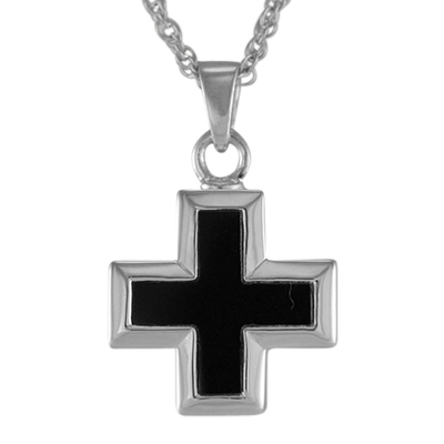 Onyx Mini Cross Keepsake Pendant