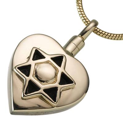 Star of David Heart Keepsake Pendant IV