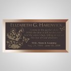 Secluded Flowers Bronze Plaque