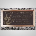 Secluded Flowers Bronze Plaque