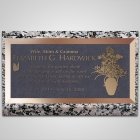 Flower Vase Bronze Plaque