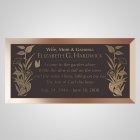 Lake Flowers Bronze Plaque