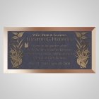 Lake Flowers Bronze Plaque