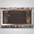 Lake Flowers Bronze Plaque