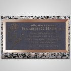 Single Flower Bronze Plaque