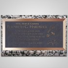 Large Flower Bronze Plaque