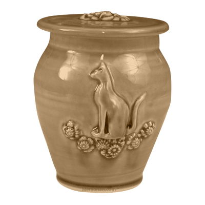 Kitty Pale Apple Ceramic Cremation Urn