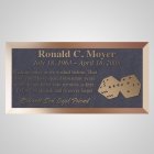 Dice Bronze Plaque