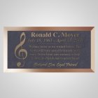 Treble Clef Bronze Plaque