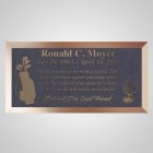 Golfing Bronze Plaque