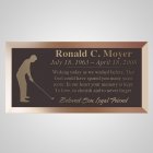 Tee Off Bronze Plaque