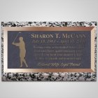 Golfing Woman Bronze Plaque