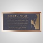 Woman Climber Bronze Plaque