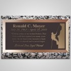 Woman Climber Bronze Plaque