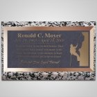 Woman Climber Bronze Plaque