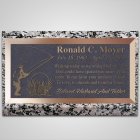 Lake Fishing Bronze Plaque