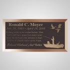 Boat Fishing Bronze Plaque