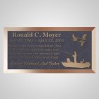 Boat Fishing Bronze Plaque