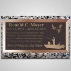 Boat Fishing Bronze Plaque