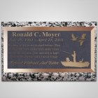 Boat Fishing Bronze Plaque