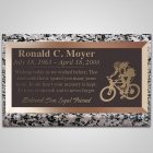 Biker Bronze Plaque