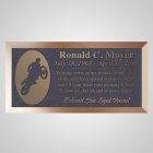 Bike Jump Bronze Plaque