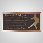 Pitcher Bronze Plaque