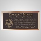 Soccer Ball Bronze Plaque