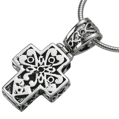 Filigree Cross Cremation Jewelry III