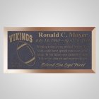 Football Fan Bronze Plaque