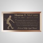 Tennis Player Bronze Plaque