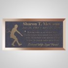 Tennis Player Bronze Plaque