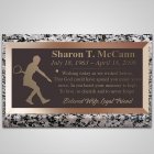 Tennis Player Bronze Plaque