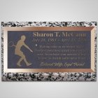 Tennis Player Bronze Plaque