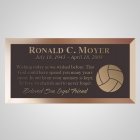 Volleyball Bronze Plaque