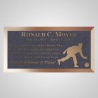 Man Bowler Bronze Plaque