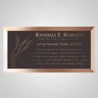 Farm Wheat Bronze Plaque