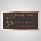 Garden Walkway Bronze Plaque