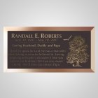 Large Oak Bronze Plaque