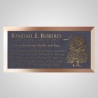 Large Oak Bronze Plaque