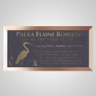 Crane Bronze Plaque