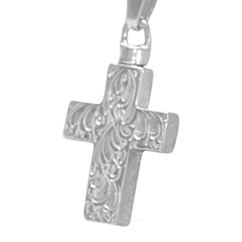 Large Etched Cross Cremation Jewelry