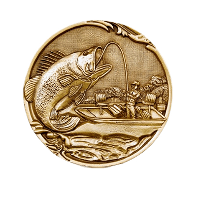 Fishing Coin Medallion Appliques