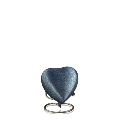 Blue Earthtone Heart Keepsake Urn